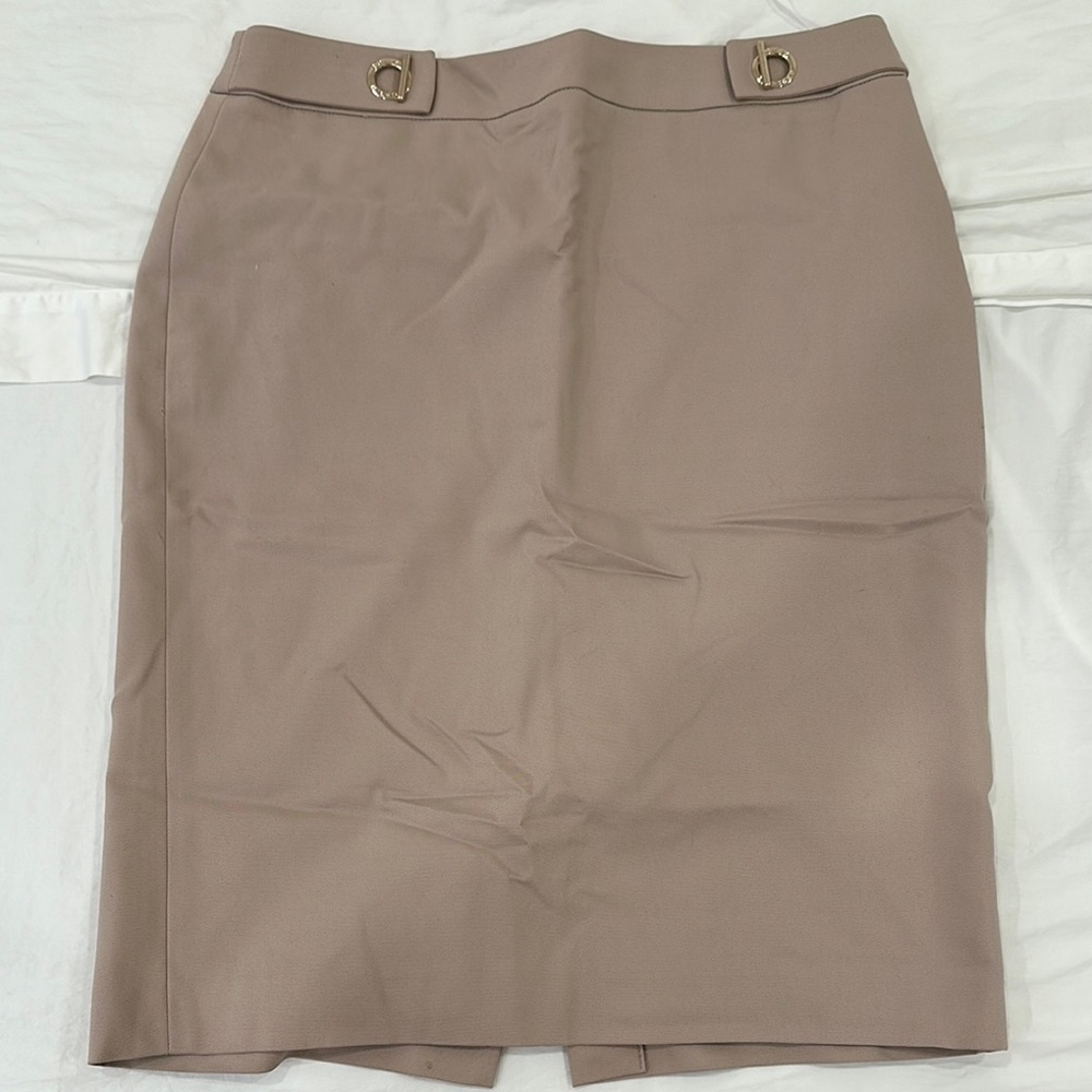 Tommy Hilfiger Brown Knee-Length Pencil Skirt